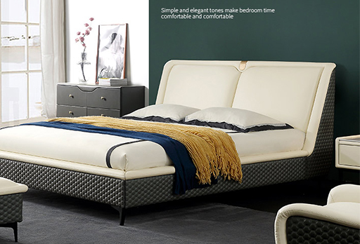 意式輕奢真皮床，愜意自在好時(shí)光